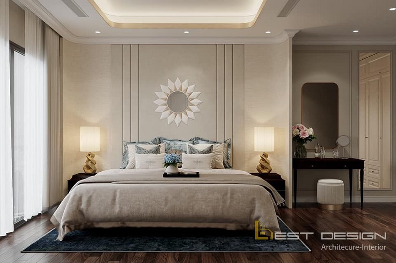 Phòng ngủ master thiết kế ấn tượng, độc đáo